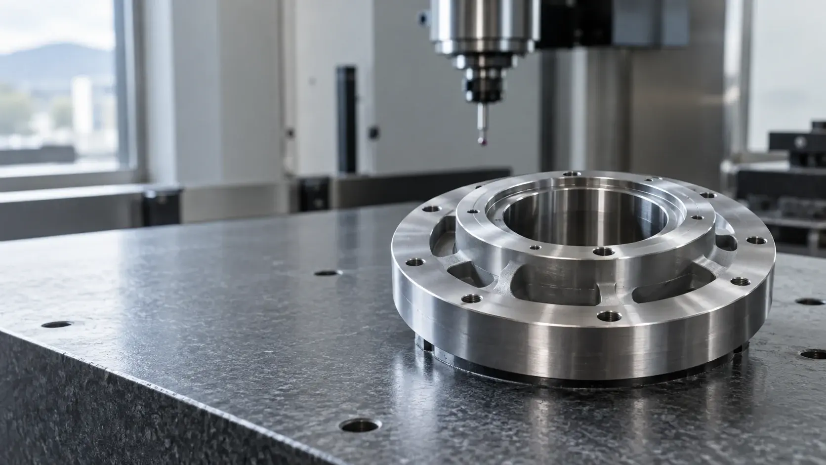 AI 生成的 CNC 加工環境示意圖